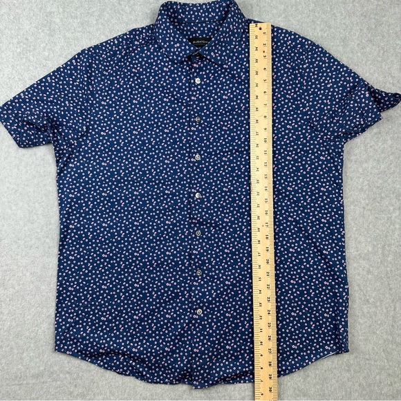 BUGATCHI Shirt Mens XL 8-Way Stretch Oooh Cotton Tech Button Down Floral Print - Picture 14 of 16